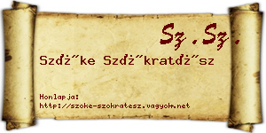 Szőke Szókratész névjegykártya